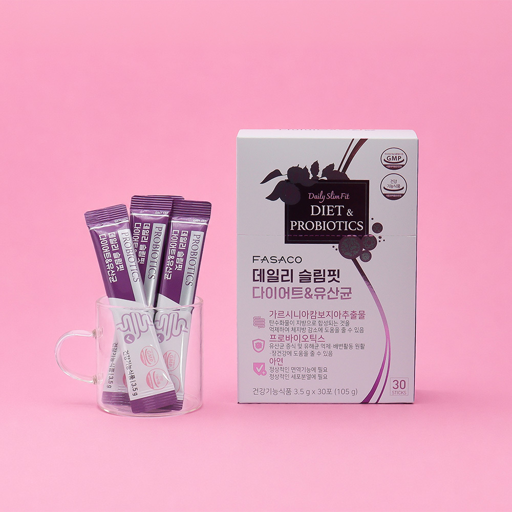 [FASACO] 데일리 슬림핏 다이어트&amp;유산균 3.5g x 30포 (105g)